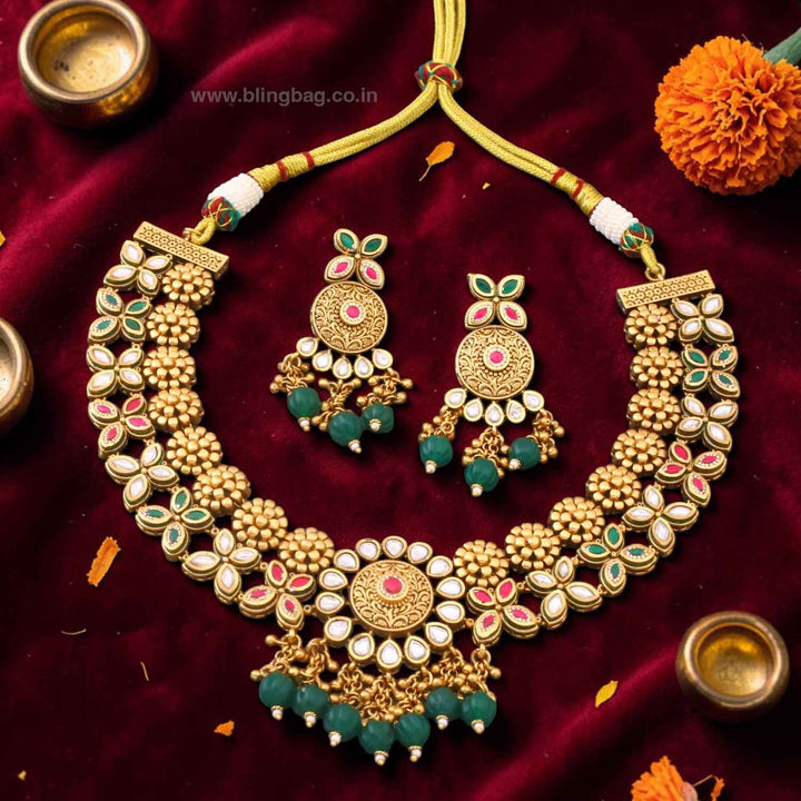 Multicolor Reenuja Heritage Jewellery Set