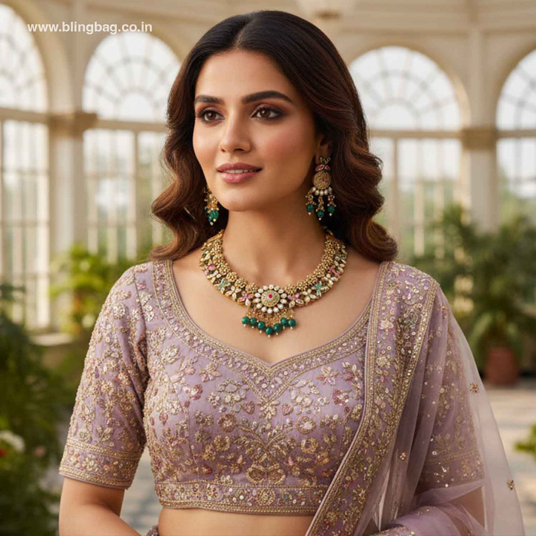 Multicolor Reenuja Heritage Jewellery Set
