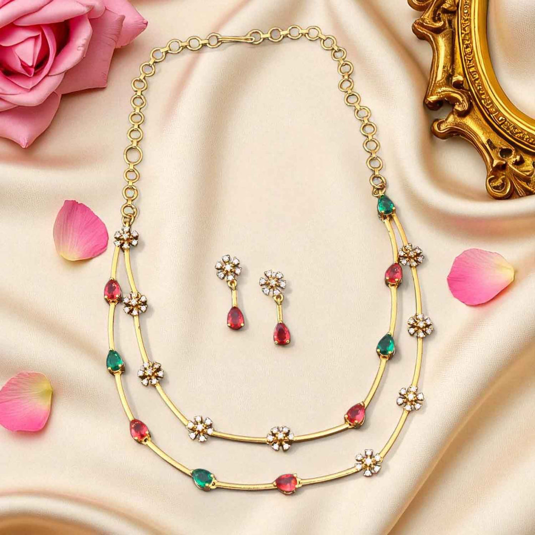 Multicolor Rivora Antique Jewellery Set - New Arrival