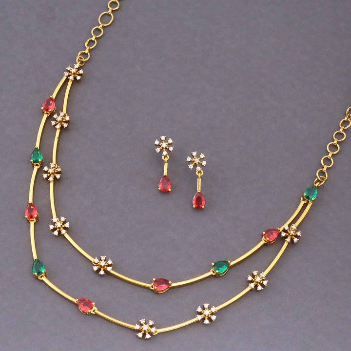 Multicolor Rivora Antique Jewellery Set - New Arrival