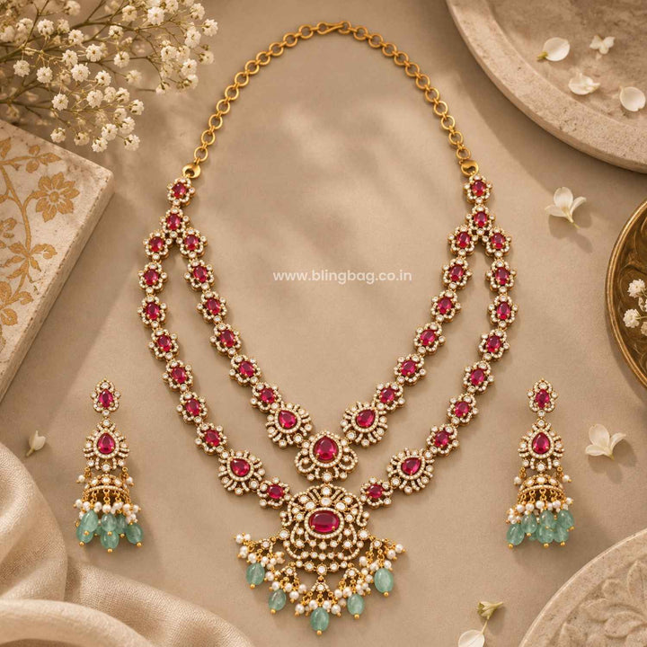 Multicolor Rubyina Victorian Jewellery Set - New Arrival