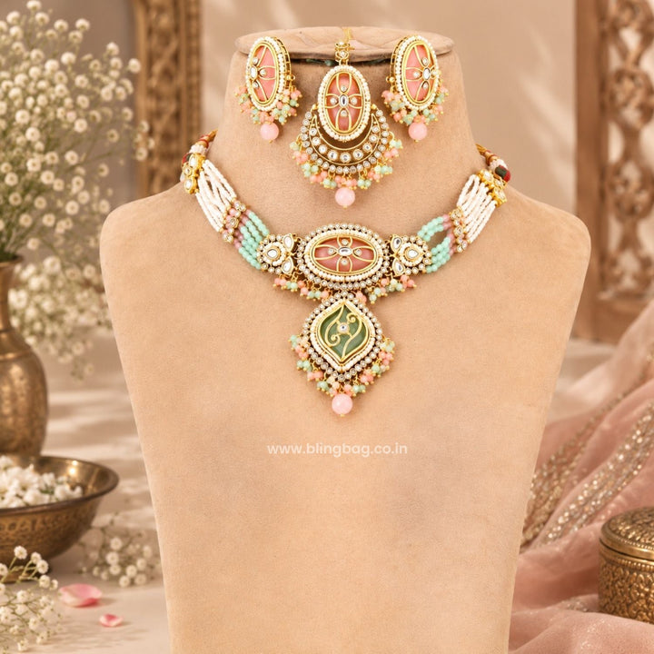 Multicolor Saavi Kundan Jewellery Set - New Arrival