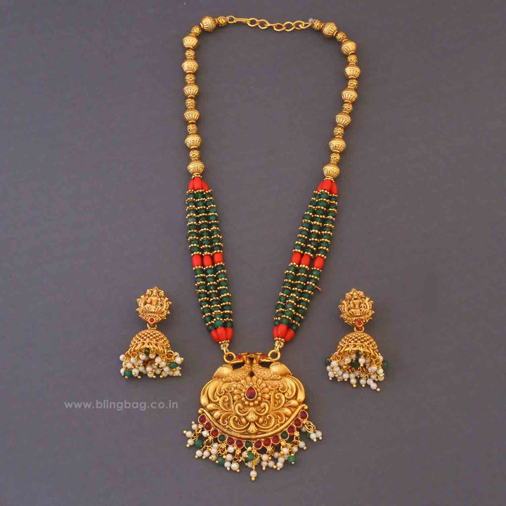 Multicolor Satiya Temple Jewellery Set - New Arrival