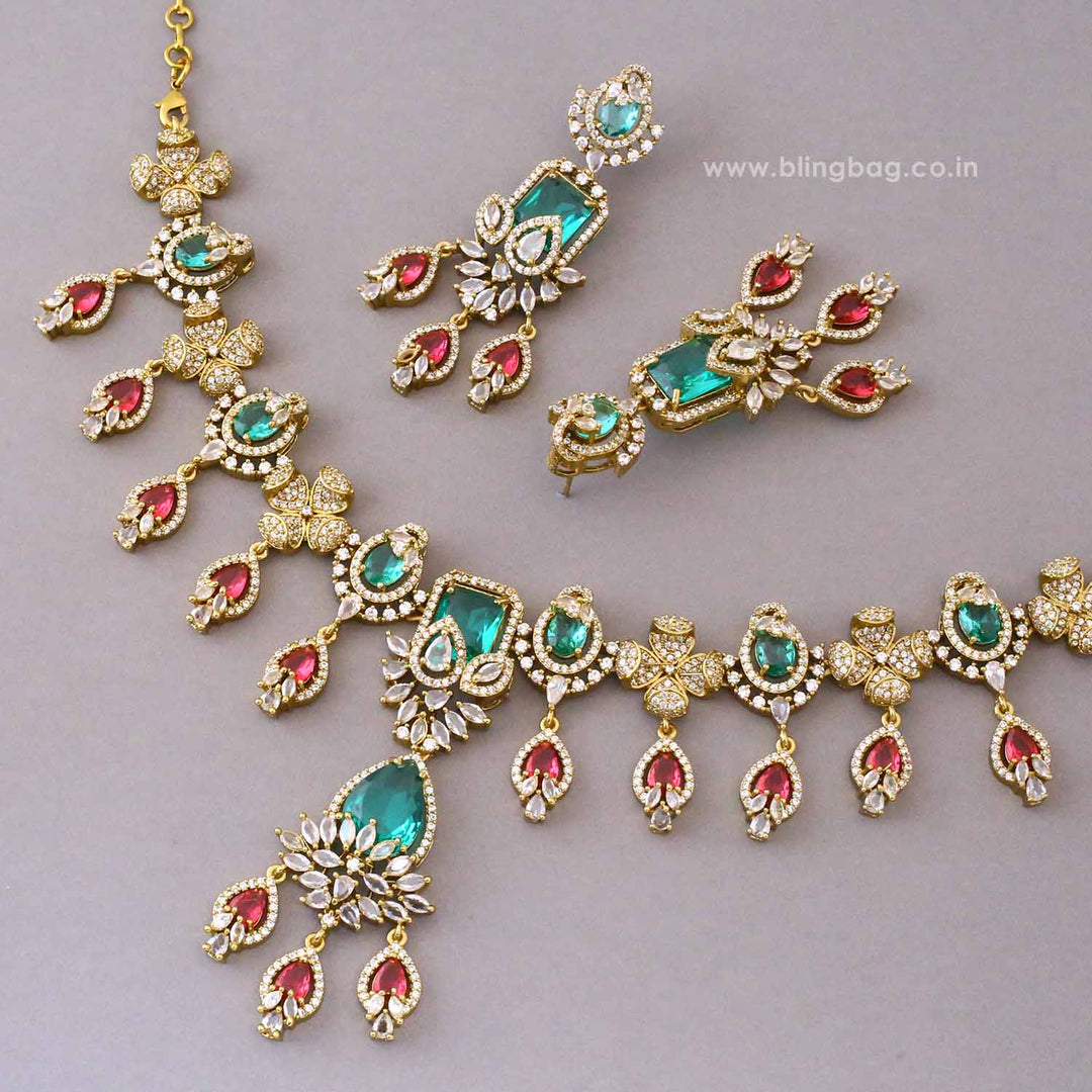Multicolor Serenity Victorian Jewellery Set - New Arrival