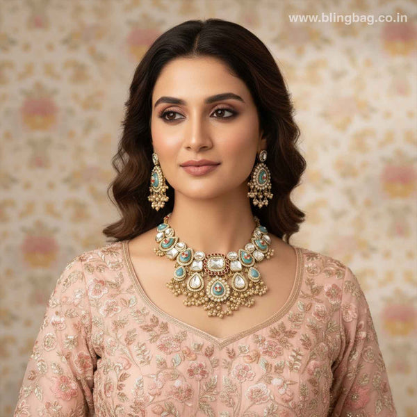 Multicolor Shatraya Heritage Jewellery Set