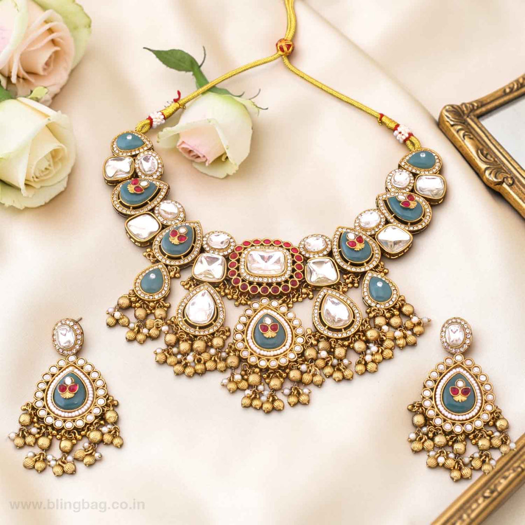 Multicolor Shatraya Heritage Jewellery Set