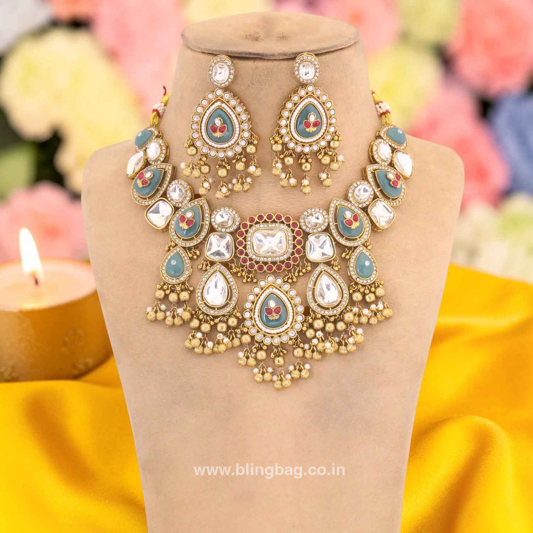 Multicolor Shatraya Heritage Jewellery Set