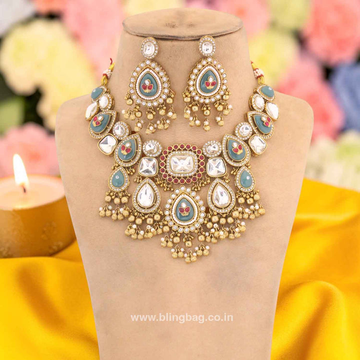 Multicolor Shatraya Heritage Jewellery Set