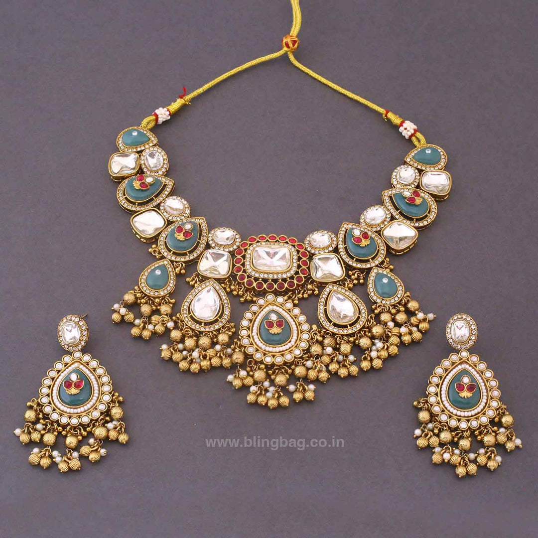 Multicolor Shatraya Heritage Jewellery Set