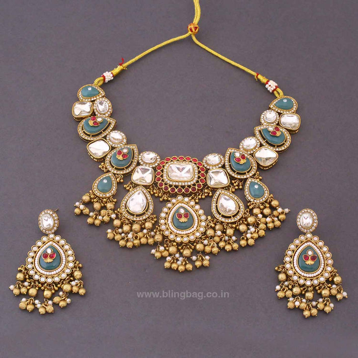 Multicolor Shatraya Heritage Jewellery Set
