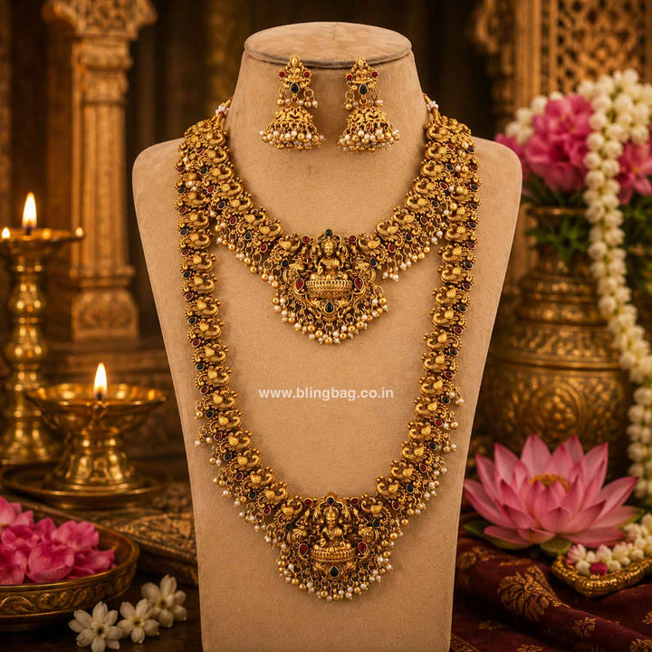 Multicolor Shivarashi Bridal Temple Jewellery Set- New Arrival