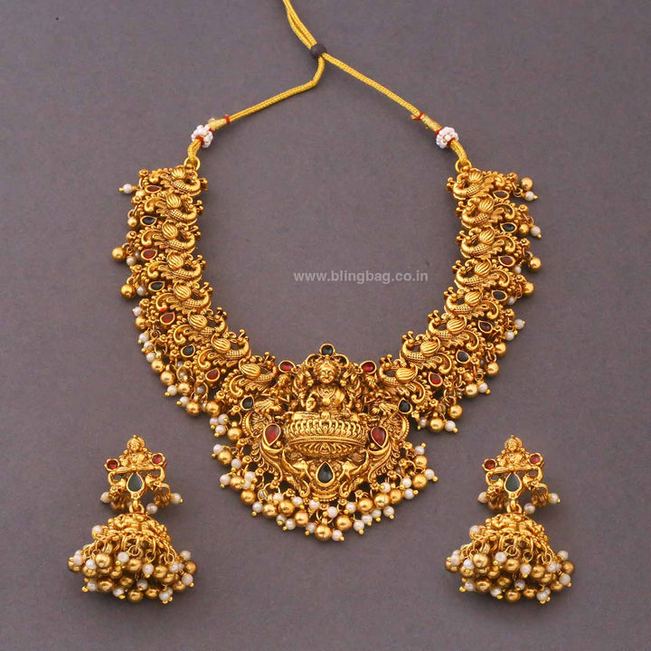Multicolor Shivarashi Bridal Temple Jewellery Set- New Arrival