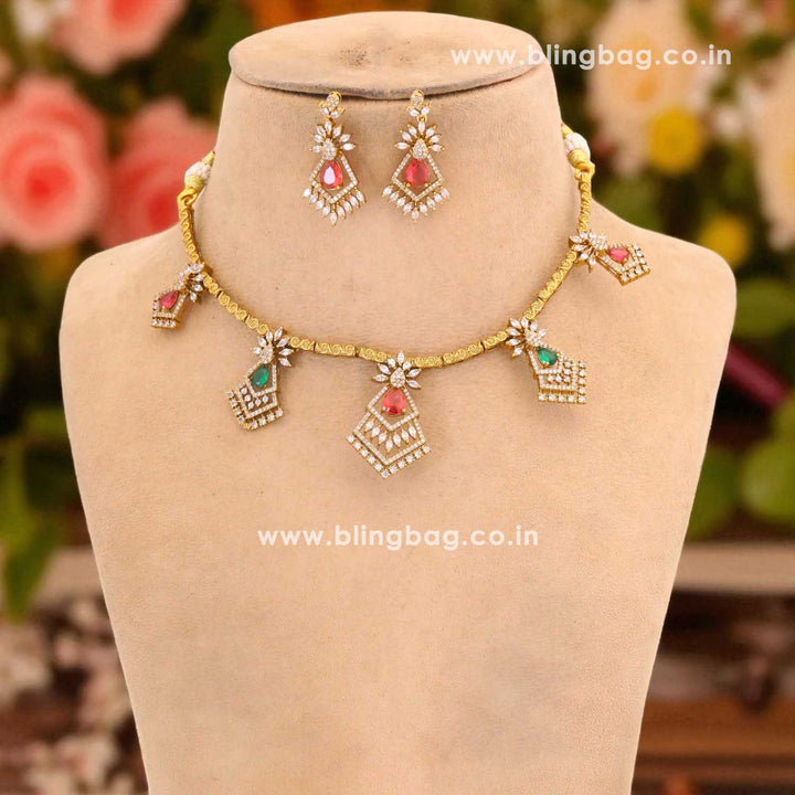 Multicolor Solenne Victorian Jewellery Set - New Arrival