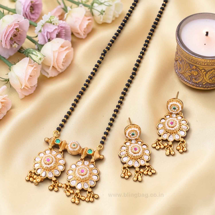 Multicolor Sonamika Rajwadi Mangalsutra Set
