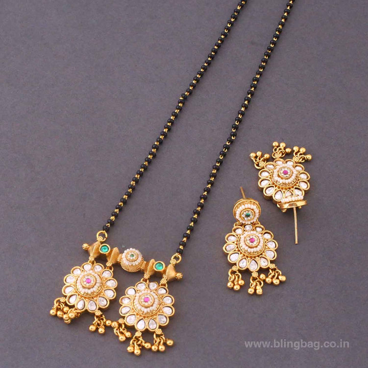 Multicolor Sonamika Rajwadi Mangalsutra Set