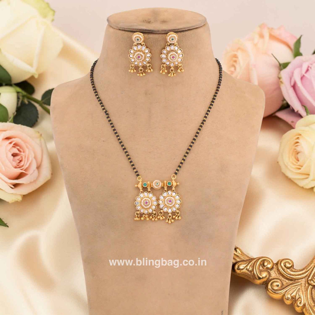 Multicolor Sonamika Rajwadi Mangalsutra Set