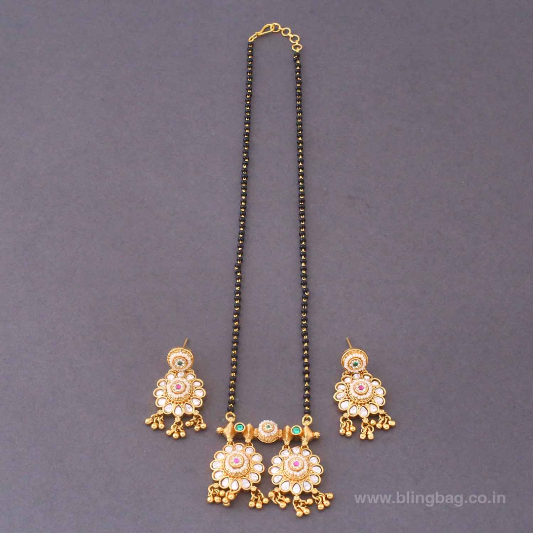Multicolor Sonamika Rajwadi Mangalsutra Set
