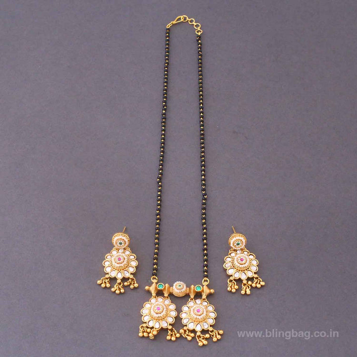 Multicolor Sonamika Rajwadi Mangalsutra Set