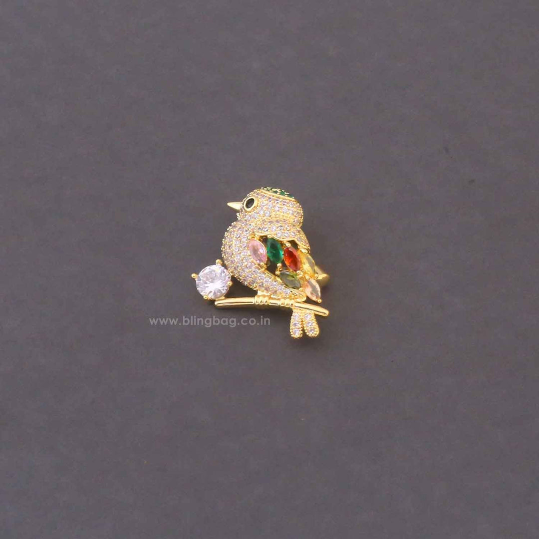 Multicolor Songbird Brooch