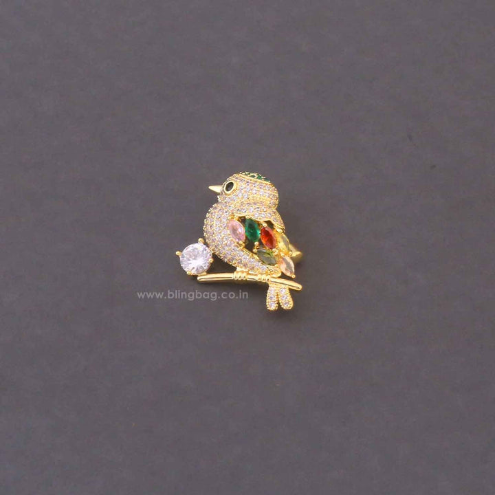 Multicolor Songbird Brooch