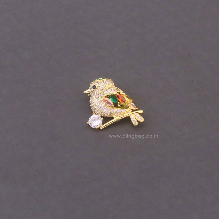 Multicolor Songbird Brooch
