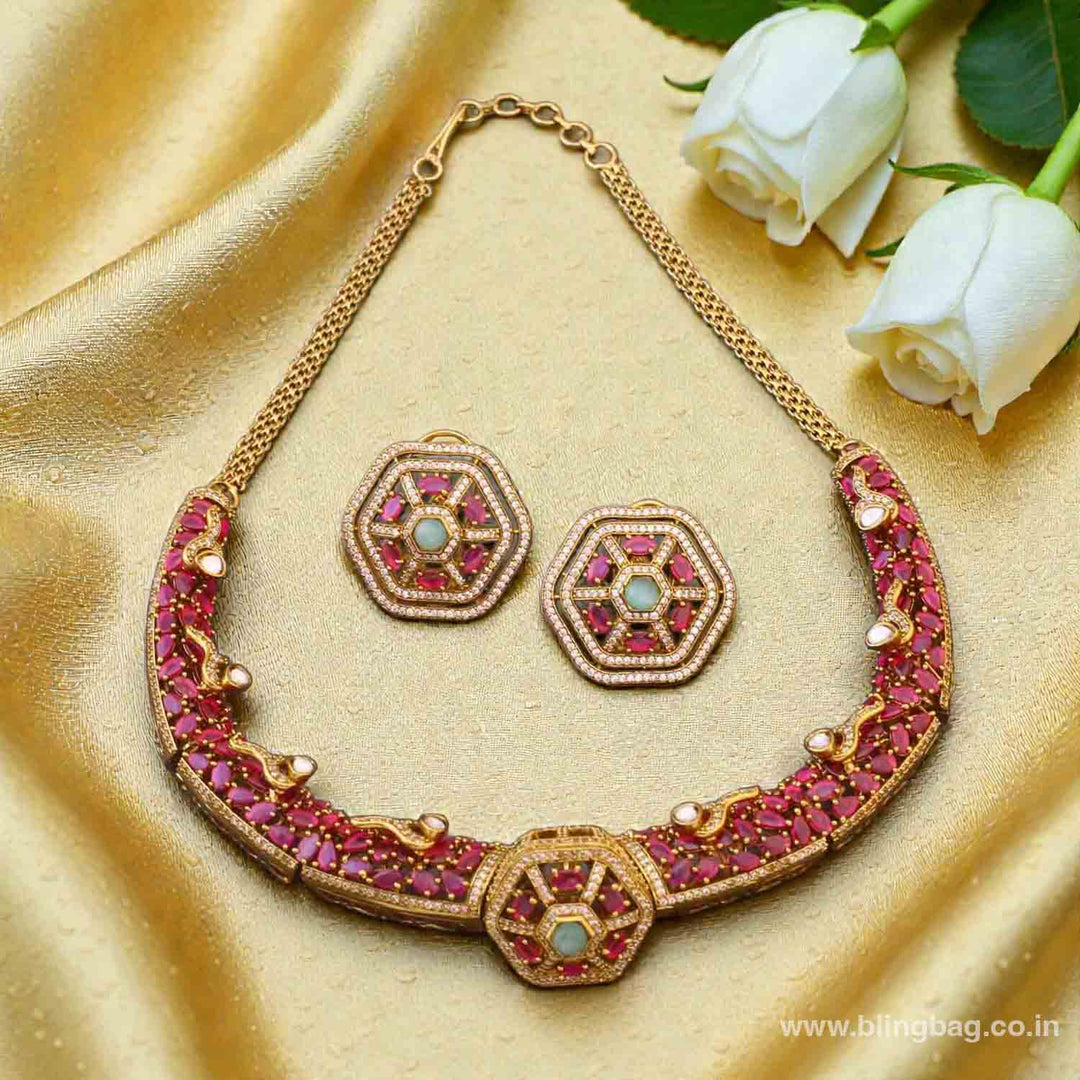 Multicolor Sophiae Hasli Victorian Jewellery Set