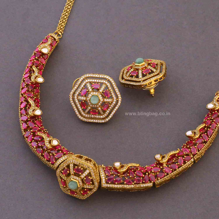 Multicolor Sophiae Hasli Victorian Jewellery Set
