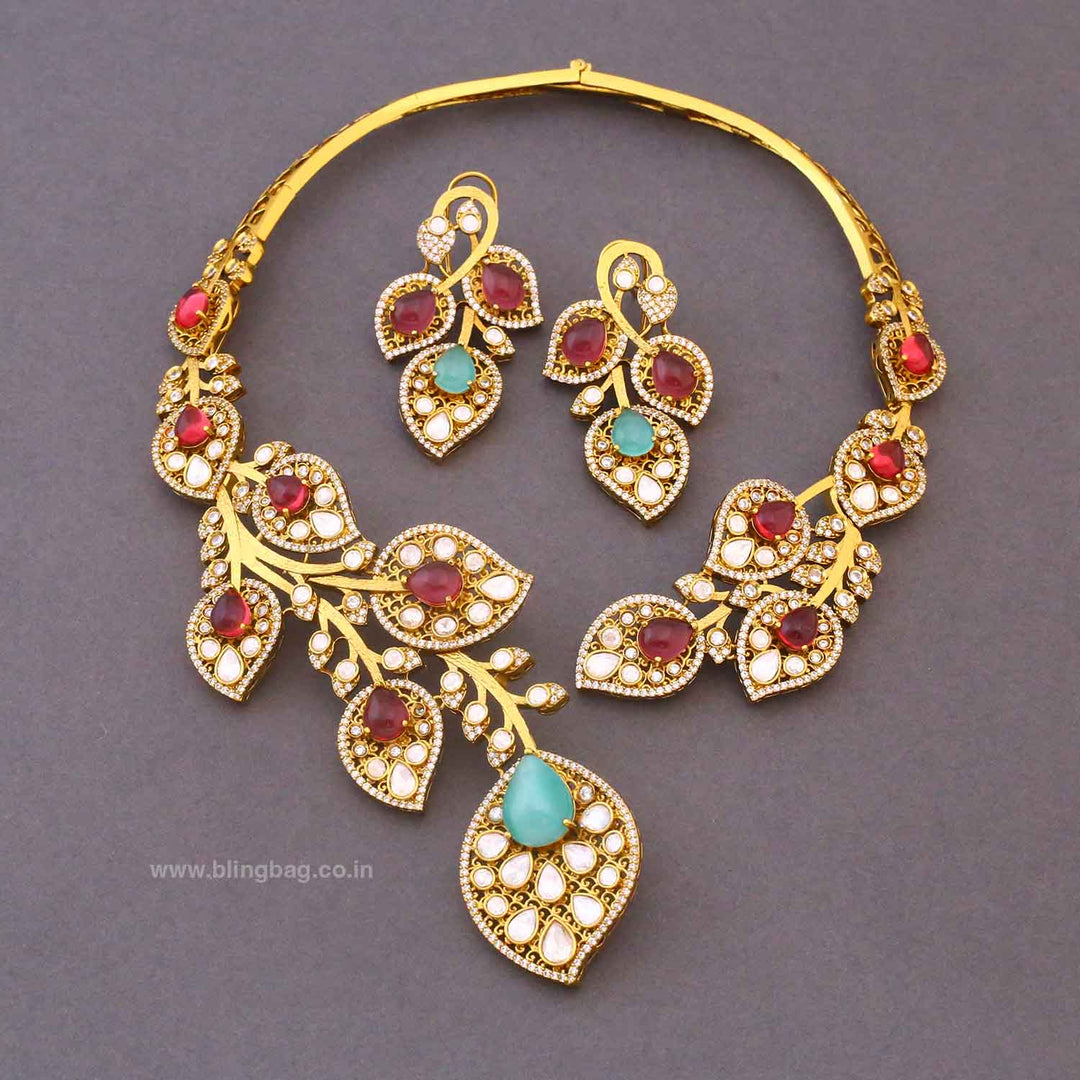 Multicolor Stellarose Hasli Victorian Jewellery Set