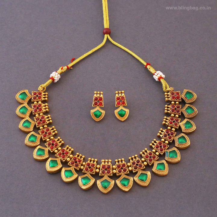 Multicolor Suravi Antique Jewellery Set - New Arrival