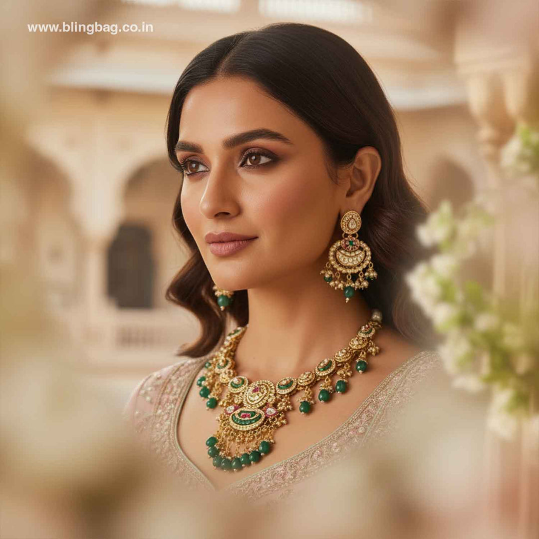 Multicolor Taveeka Heritage Jewellery Set