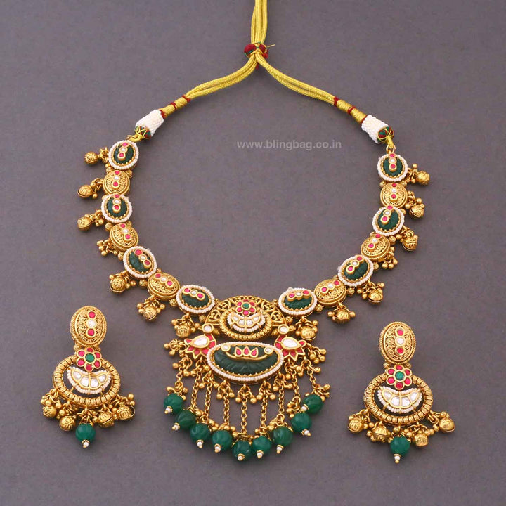 Multicolor Taveeka Heritage Jewellery Set