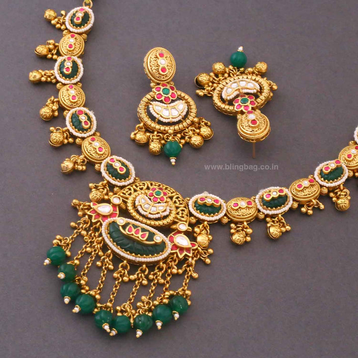 Multicolor Taveeka Heritage Jewellery Set