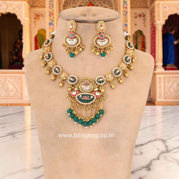 Multicolor Taveeka Heritage Jewellery Set