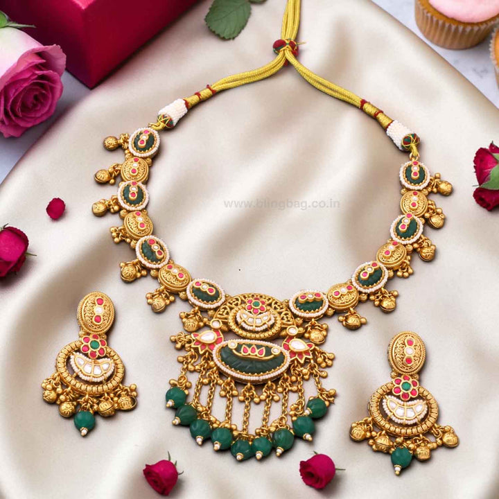 Multicolor Taveeka Heritage Jewellery Set
