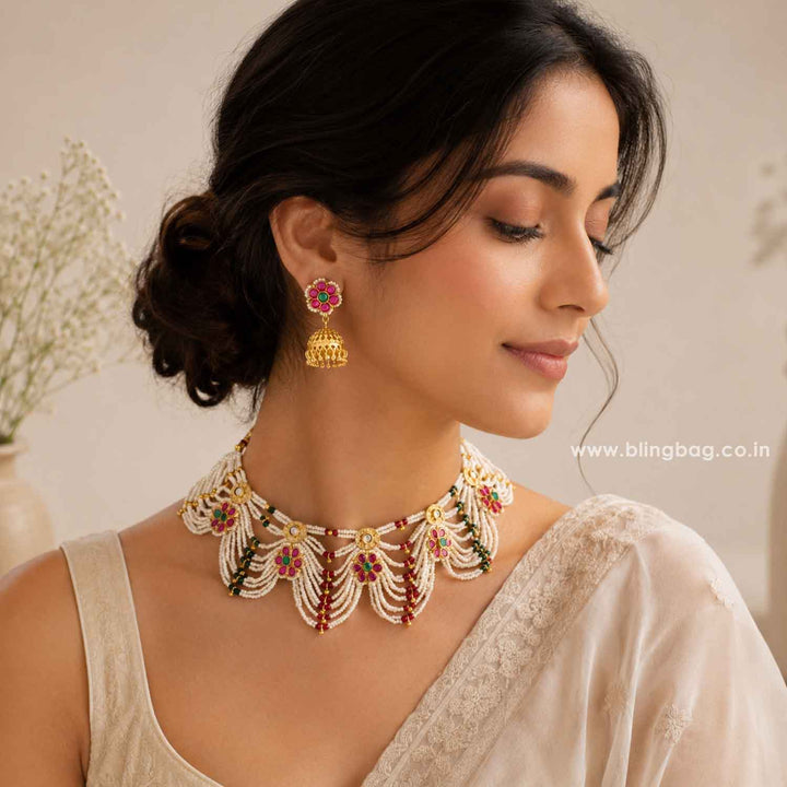 Multicolor Toshika Antique Jewellery Set - New Arrival