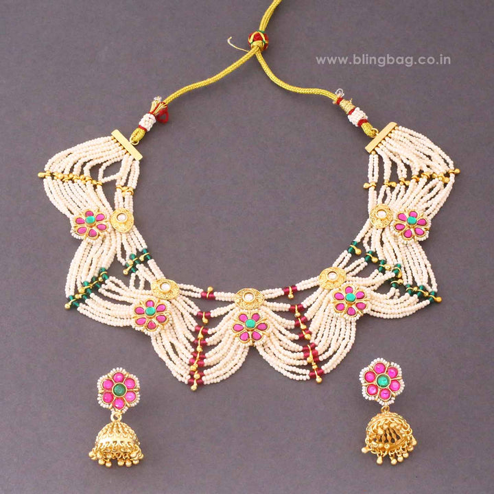 Multicolor Toshika Antique Jewellery Set - New Arrival