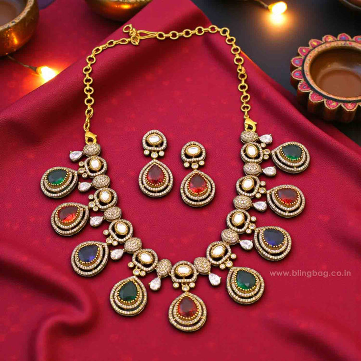 Multicolor Trishy Victorian Jewellery Set