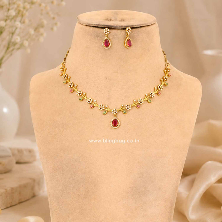 Multicolor Twinkle Antique Jewellery Set - New Arrival