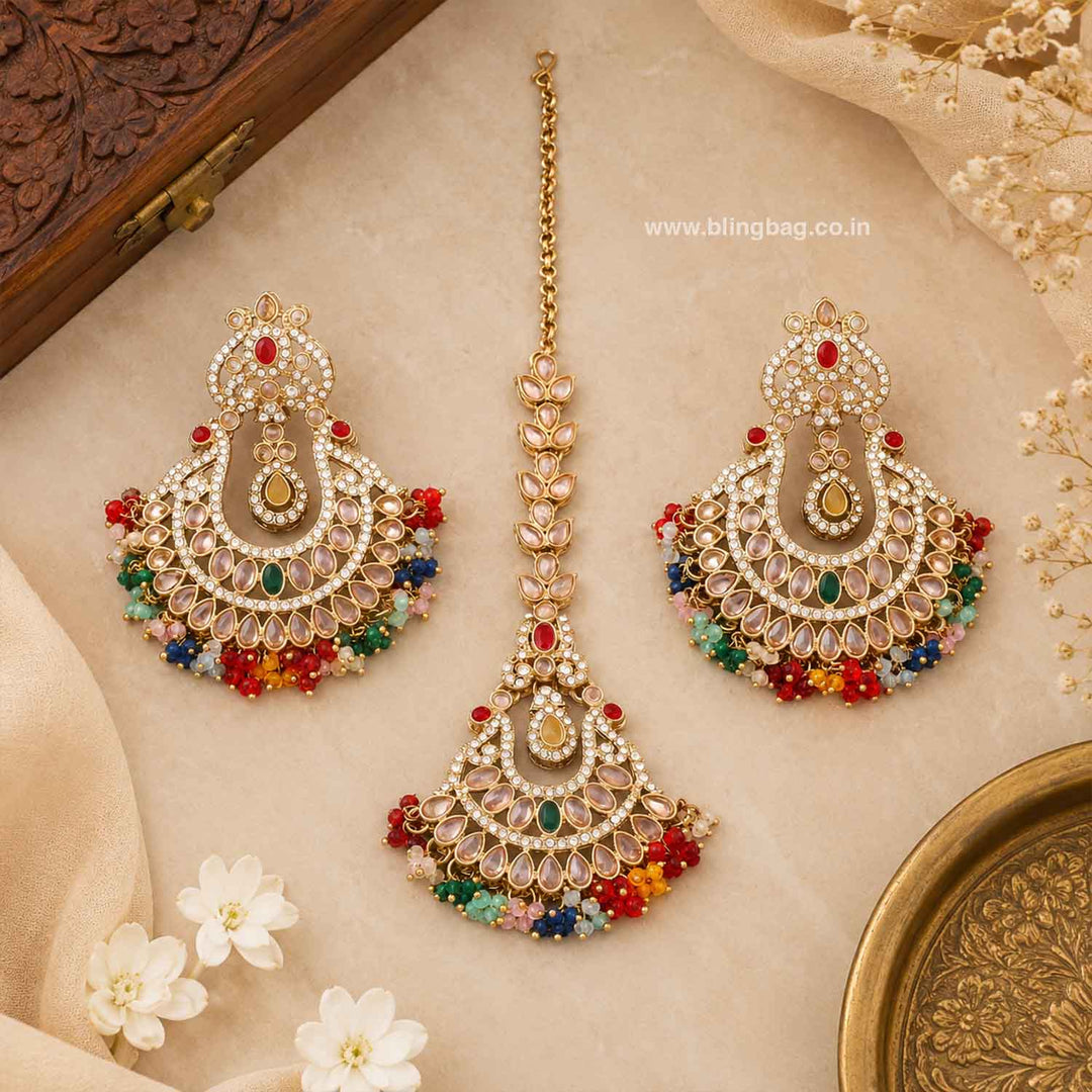 Multicolor Umyati Maang Tikka
