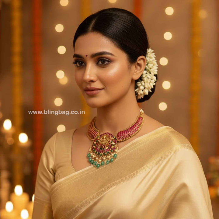 Multicolor Ushreena Jadau Jewellery Set- New Arrival