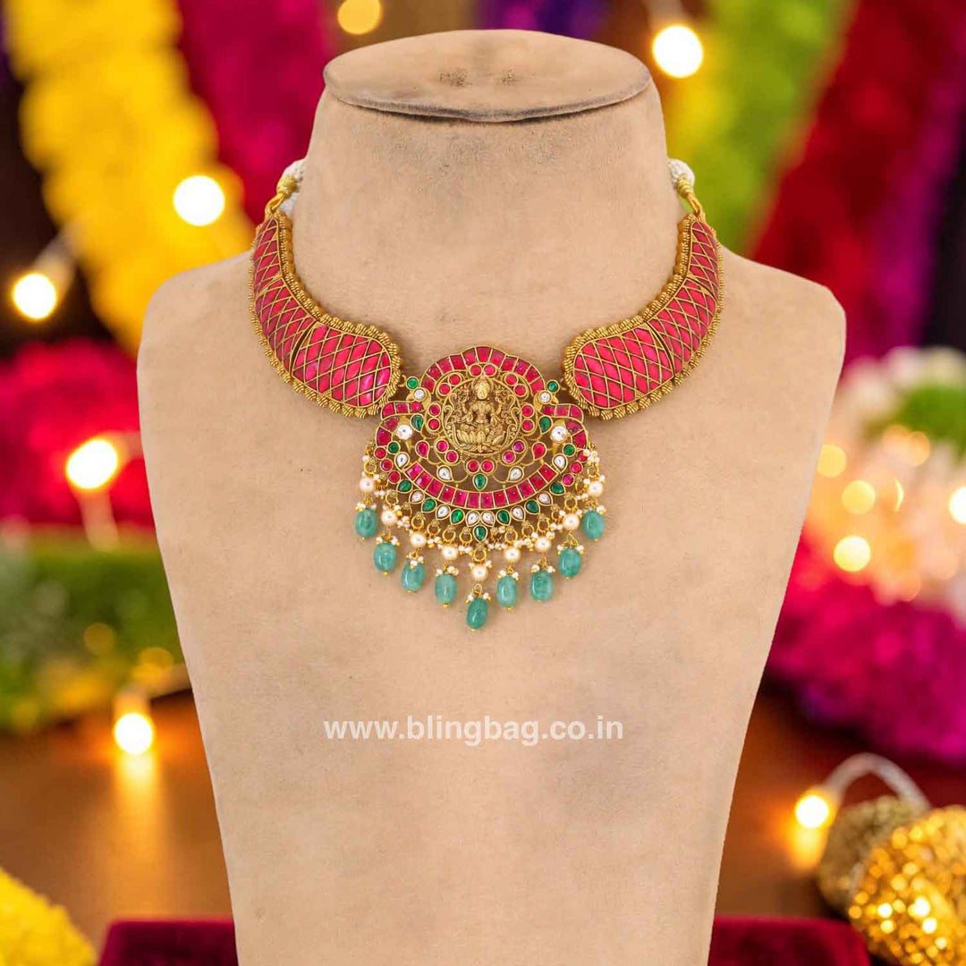 Multicolor Ushreena Jadau Jewellery Set- New Arrival