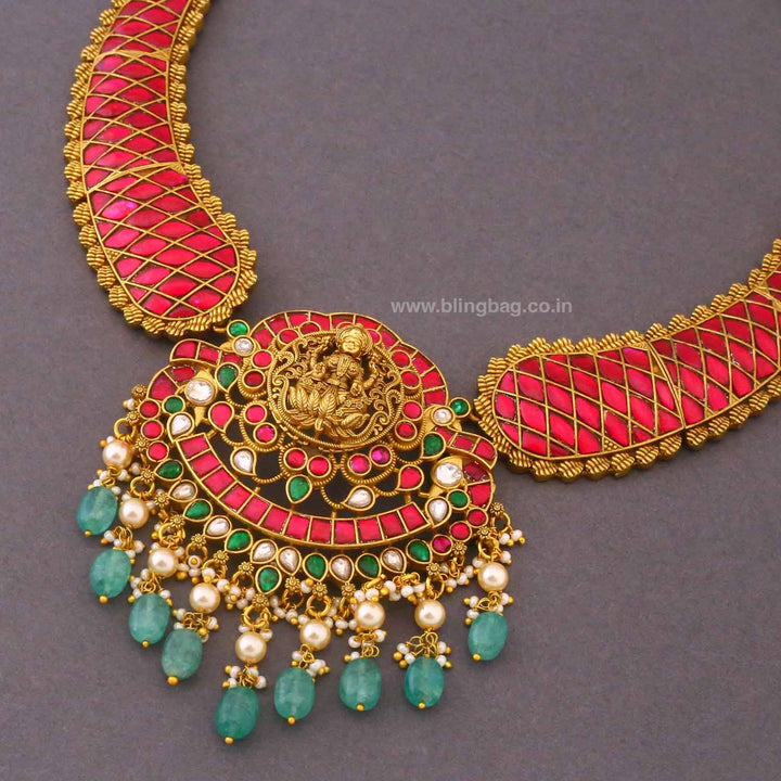 Multicolor Ushreena Jadau Jewellery Set- New Arrival