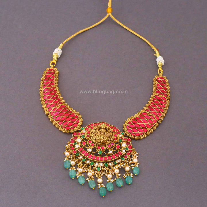 Multicolor Ushreena Jadau Jewellery Set- New Arrival