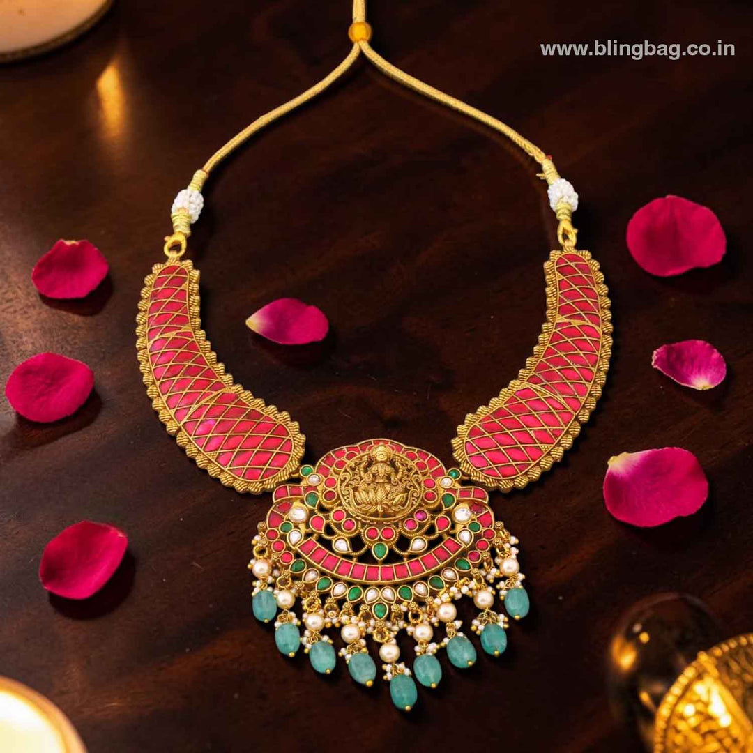 Multicolor Ushreena Jadau Jewellery Set- New Arrival