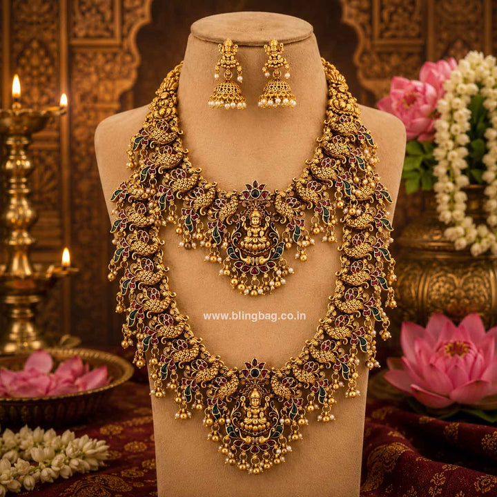 Multicolor Vaidesai Bridal Temple Jewellery Set- New Arrival