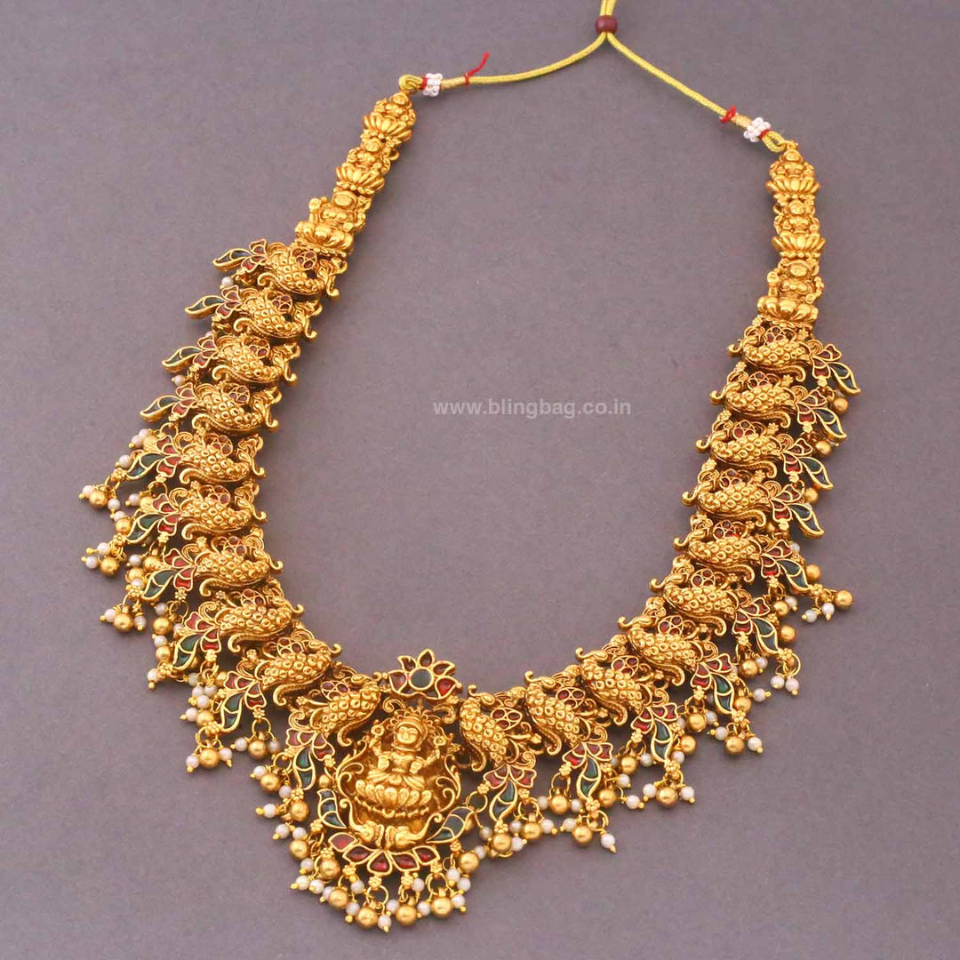 Multicolor Vaidesai Bridal Temple Jewellery Set- New Arrival