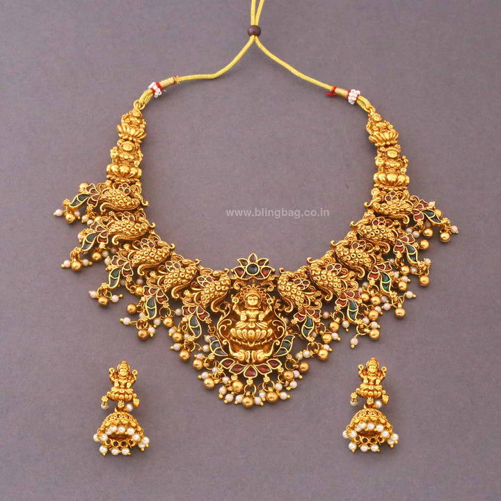 Multicolor Vaidesai Bridal Temple Jewellery Set- New Arrival