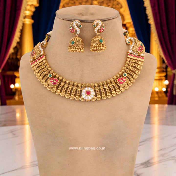 Multicolor Veda Heritage Jewellery Set