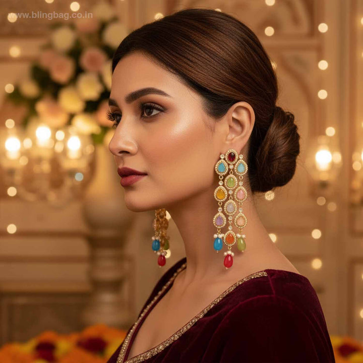 Multicolor Vidisha Danglers