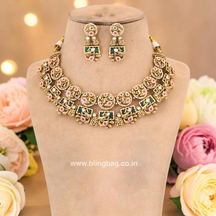Multicolor Wania Heritage Jewellery Set